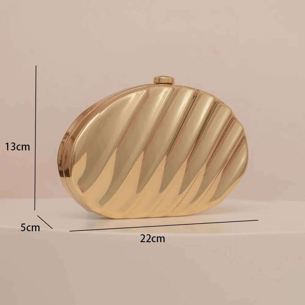 2025 Women Gold Egg Cute Acrylic Evening Clutch Bag With Strap For Wedding Party Small Purses Designer Handbags Chic