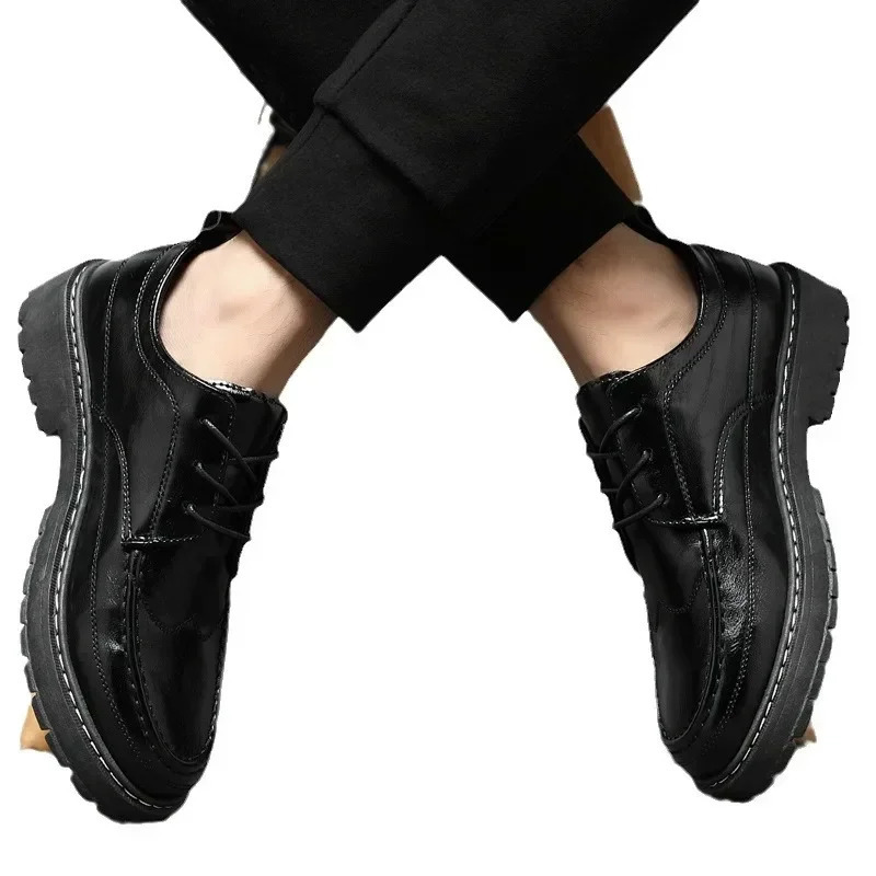 Casual Leather Shoes for Men British High End Business Formal Student Suits Work Groomsmen Wedding 250612