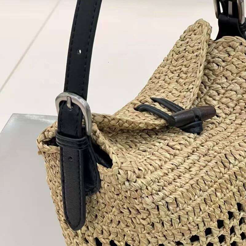 Women's Bags Designer Bohemian Beach Straw Woven Bags For Women Designer Handbags Purses New In Hollow With Inner Pocket Underarm Shoulder