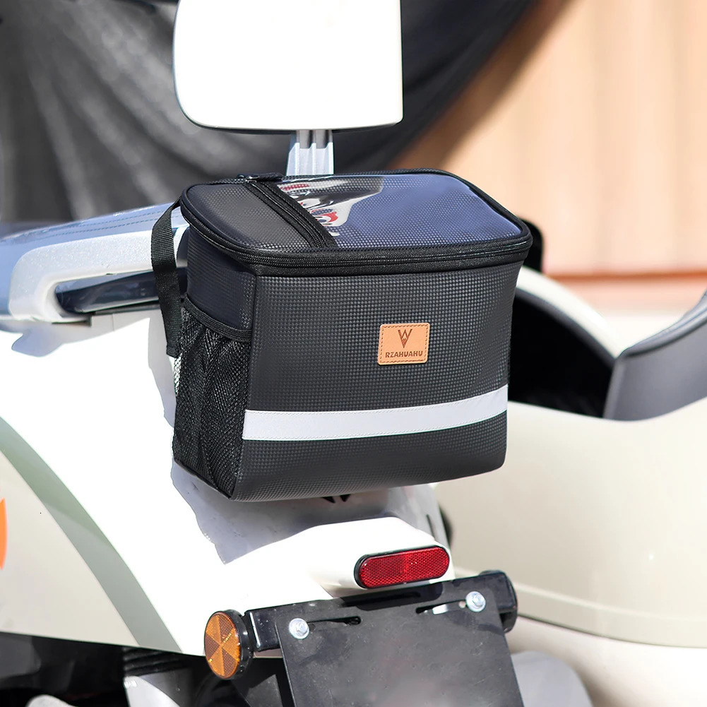 8L Phone Handlebar Bag Large Capacity Touch Screen Outdoor Cycling Pouch Waterproof with Reflective Strip Cycling Accessories 250610