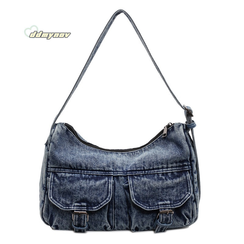 Casual Large Capacity Denim for Women 2025 Summer New Versatile Commuter Shoulder Crossbody Bag ddmynov ddmynov