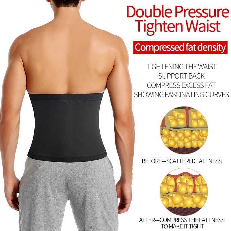 Mens Abdomen Reducer Sauna Body Shaper Fitness Sweat Trimmer Belt Waist Trainer Belly Slimming Shapewear Waist Trainer Corset We W250616