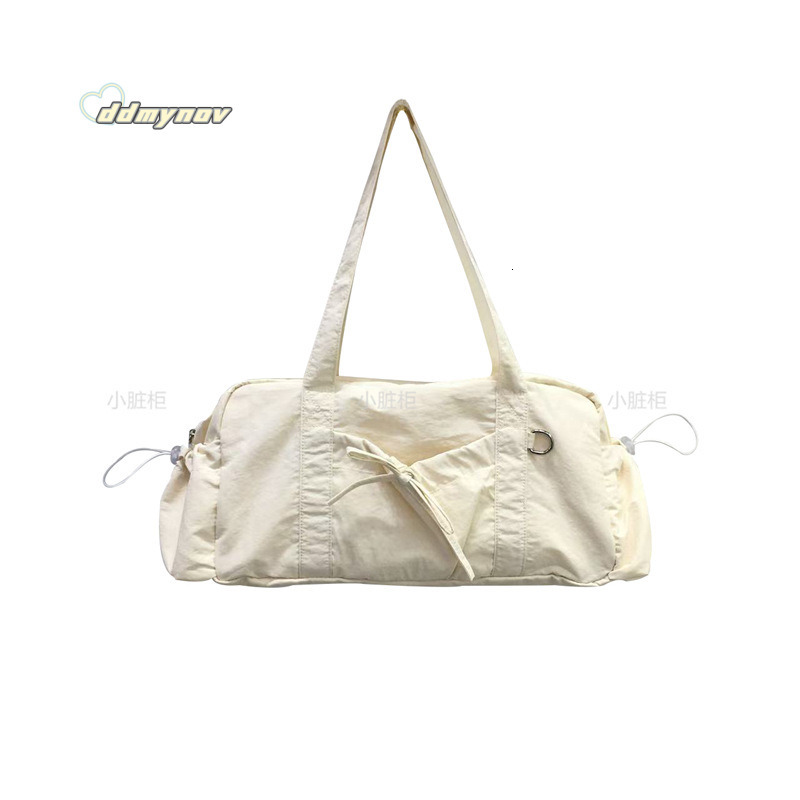 This Season Korean Niche INS New Bow Nylon Sports Casual Handbag Shoulder Tote Bag ddmynov