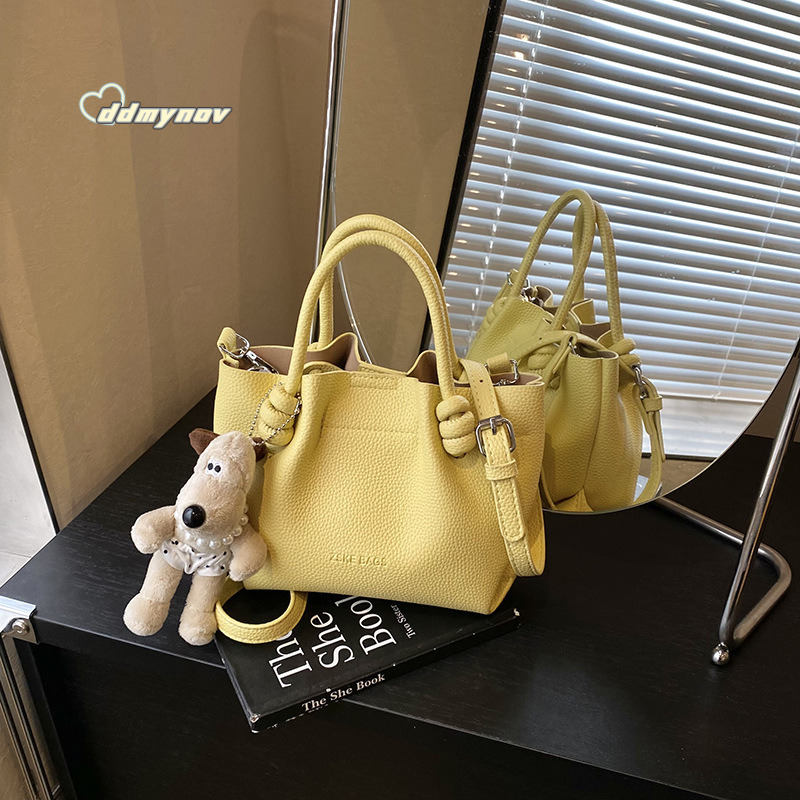 Summer High-End Fashion Handbag Women 2025 Korean Style Versatile Bucket for Work Commute Crossbody Bag ddmynov ddmynov