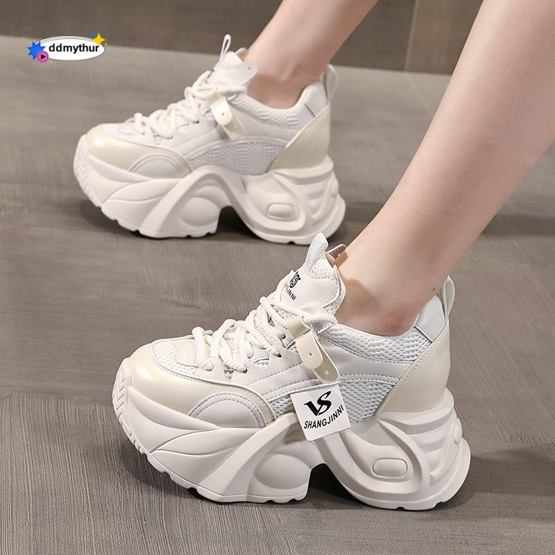 2025 Spring Summer New Style Versatile Mesh Sneakers for Petite Women, Height Increasing Platform Lightweight Shoes ddmythur