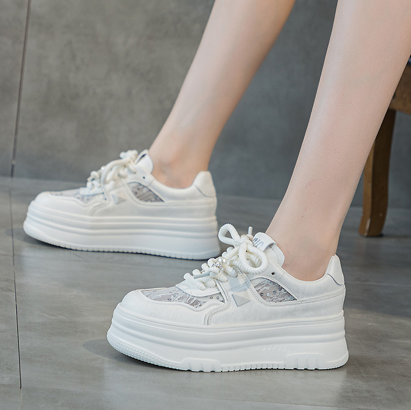 2025 new Women Chunky Platform Fashion Autumn Breathable Comfort tennis Feminino Sport Shoes White women Sneakers pink