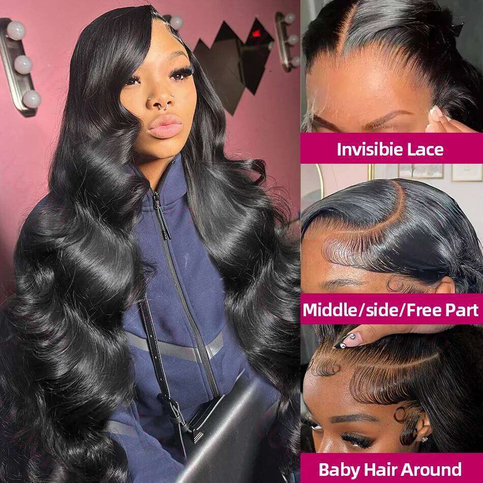 Brazilian 13x4 With Bundle Body Wave Front Wigs 13x6 HD Lace Frontal Glueless Wig Human Hair