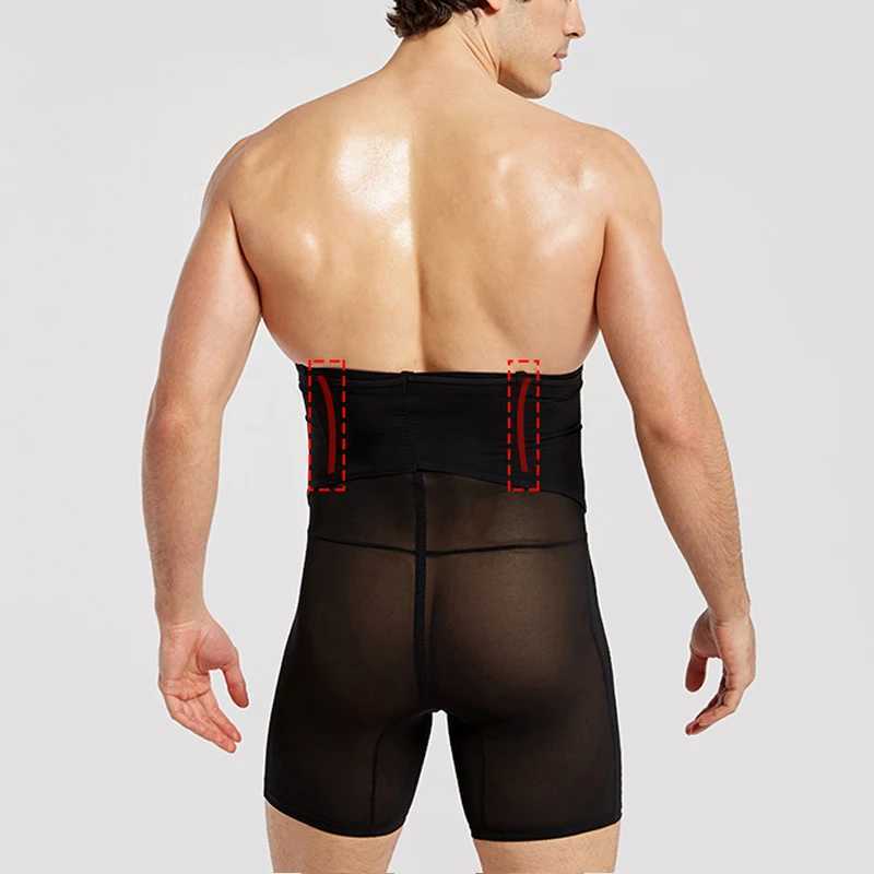 1pcs Men Body Shaper Pant High waist girdling Panties Three Row Buckle Shapewear Underwear Tummy Slimming Panties Waist Trainer W250616