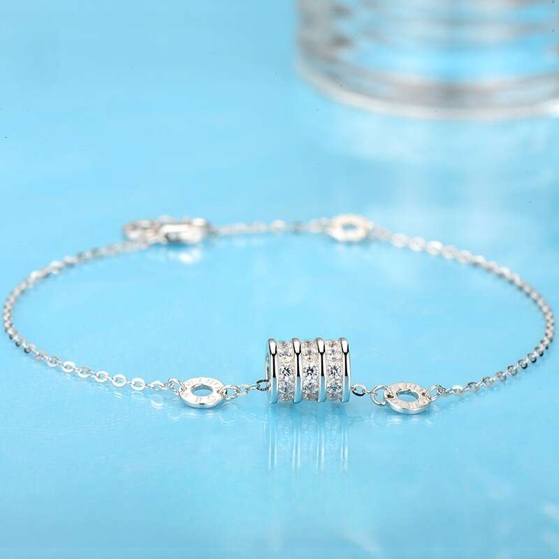 Sier Small Waist Bracelet Women, Ins Niche Design, High-end Feel, Versatile Jewelry, Gift for Girlfriend on Qixi Festival, Simple Style