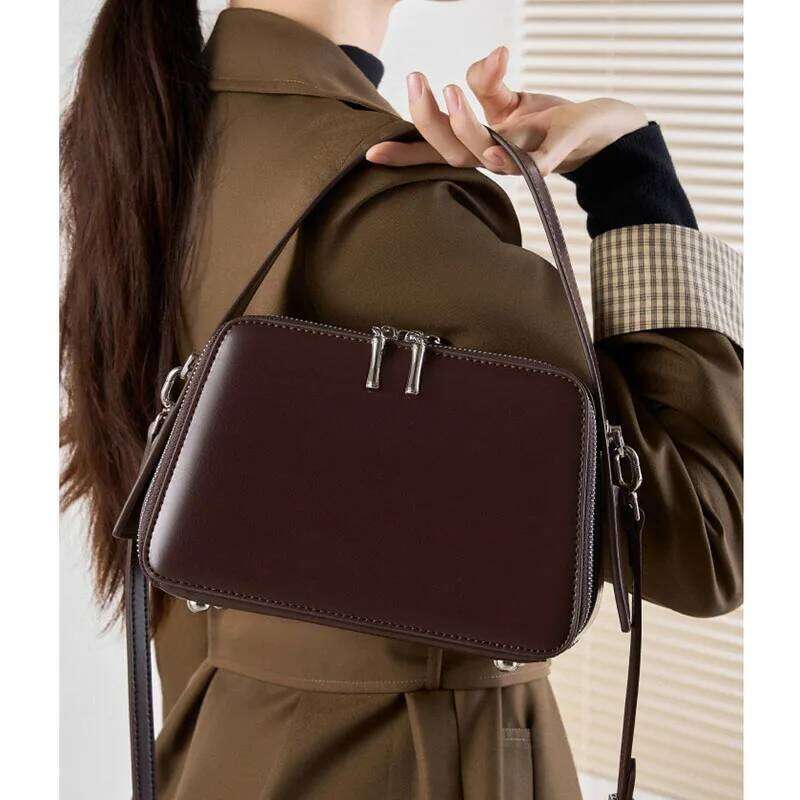 for women's underarm cowhide Genuine leather handbags 2025 vintage shoulder bag female crossbody bags high quality