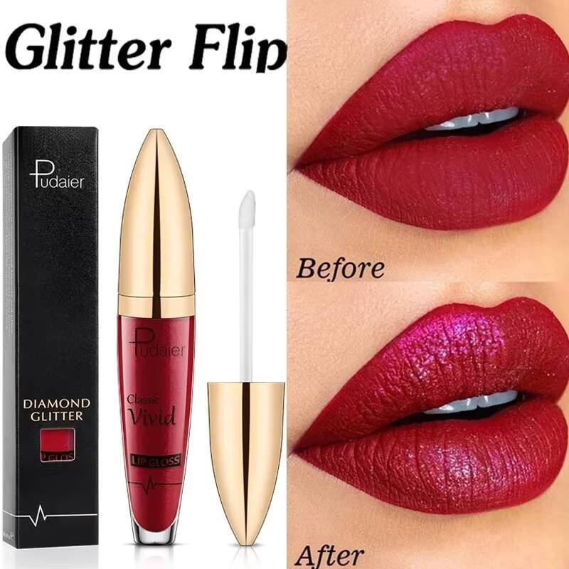 Matte Glitter Liquid Lipsticks Diamond Shiny Gloss Waterproof Long Lasting Pearl Lipgloss Women Lip Tint Makeup Maquillaje happy
