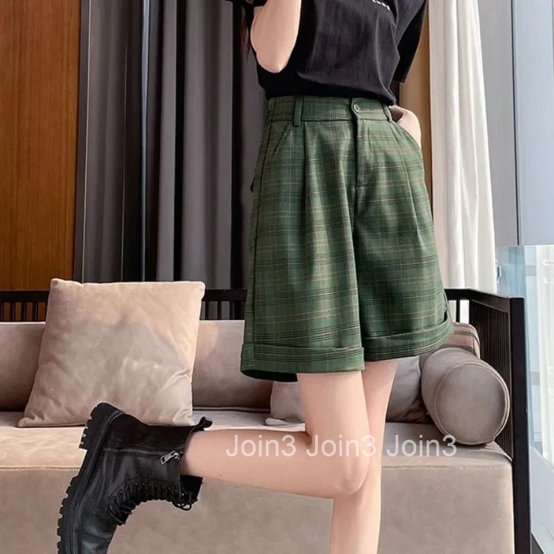 Plaid Female Short Pants Jorts Baggy Loose Womens Shorts Design Youthful Flowy Streetwear New In Stretchy Fashion Clothing 2025