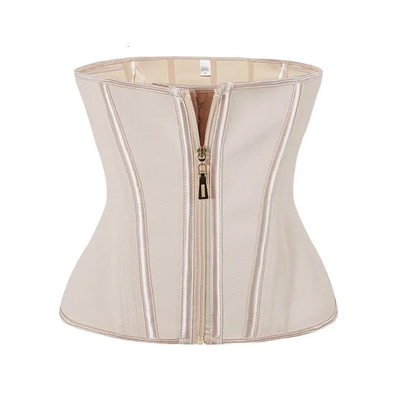 Fajas Colombianas Latex Waist Trainer Double Compression BBL Shaper Tummy Control Slimming Sheath Flat Belly 13 Steel Bones Belt 250616