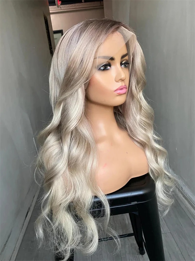 Lace Front Wig Human Hair 13x6 Blonde Human Hair Wigs 250% Density Body Wave Lace Front Wigs Human Hair Pre Plucked 26 Inch Synthetic