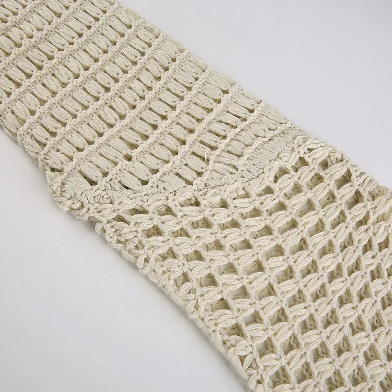 Women Y2k Crochet Knit Hollow Out Crop Top Long Flared Sleeve Shrug Sweater Mesh Cover Ups Cardigan Streetwear Pullover Women 250614