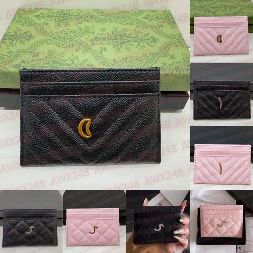 Fashion Credit ID Card Holder Designer Purse Sheepskin Leather Wallet Money Bags Cardholder Case for Men Women Mini Bag Handbags Accessories Mini Bag With box AAAAA