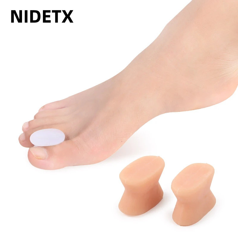 2Pcs=1Pair Gel Toe Separator Foot Care Tool Silicone Big Toe Bunion Straightener Valgus Hallux Bunion Protector Corrector 250613
