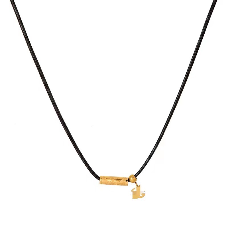 Fashion Small Fragrance Pendant Handwoven Durable Black Collarbone Sweater Chain Necklace Hanging Rope Wax Cord Jewelry