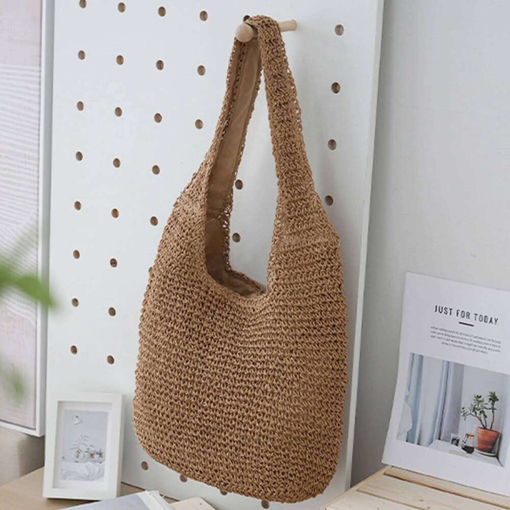 Fashion Rattan Women Shoulder Bags Woven Female Handbags Handmade Summer Beach Large Totes Bag Bohemia Casual Tote