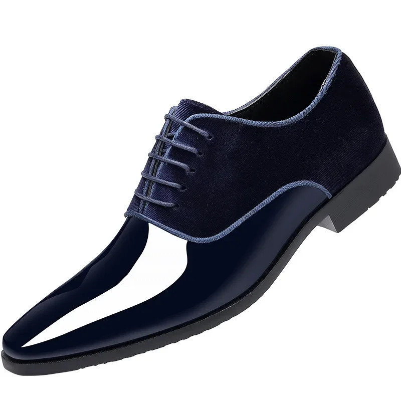 Classic Patent Leather Shoes for Men Casual Business Shoes Lace Up Formal Office Work Shoes for Male Party Wedding Oxfords 250613