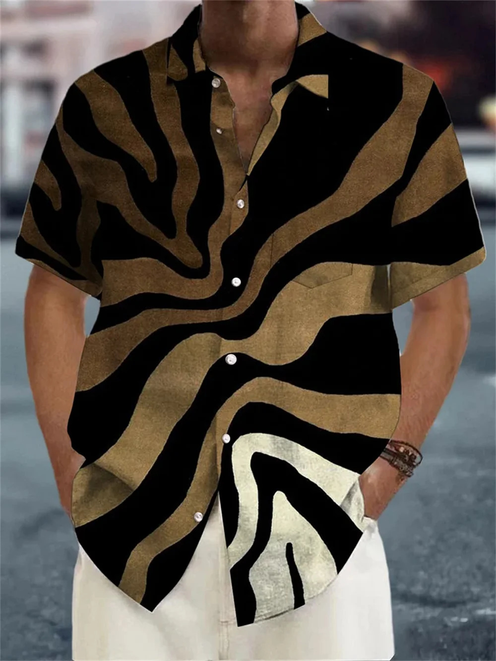 Harajuku Flower Pattern Mens Shirt Latest Fashion Flower 3D Printed Street Hip Hop Short Sleeve Irregular Shirt Roupa Masculina 250614