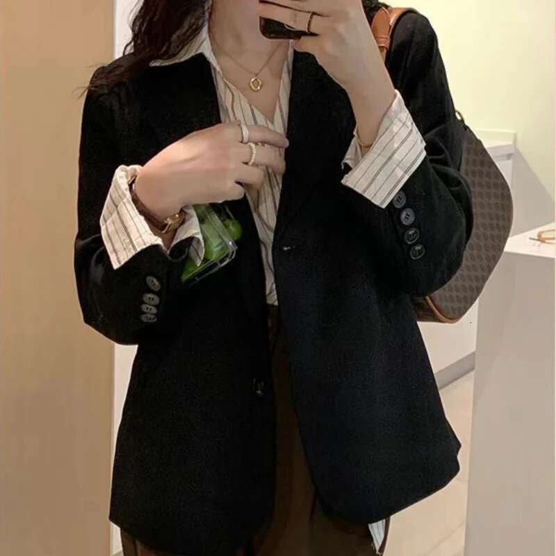 Solid Long Sleeve Jacket Korean Style Outerwears Youthful Clothes Casual Blazer Woman Chic and Elegant Sale Fall Coats for Women