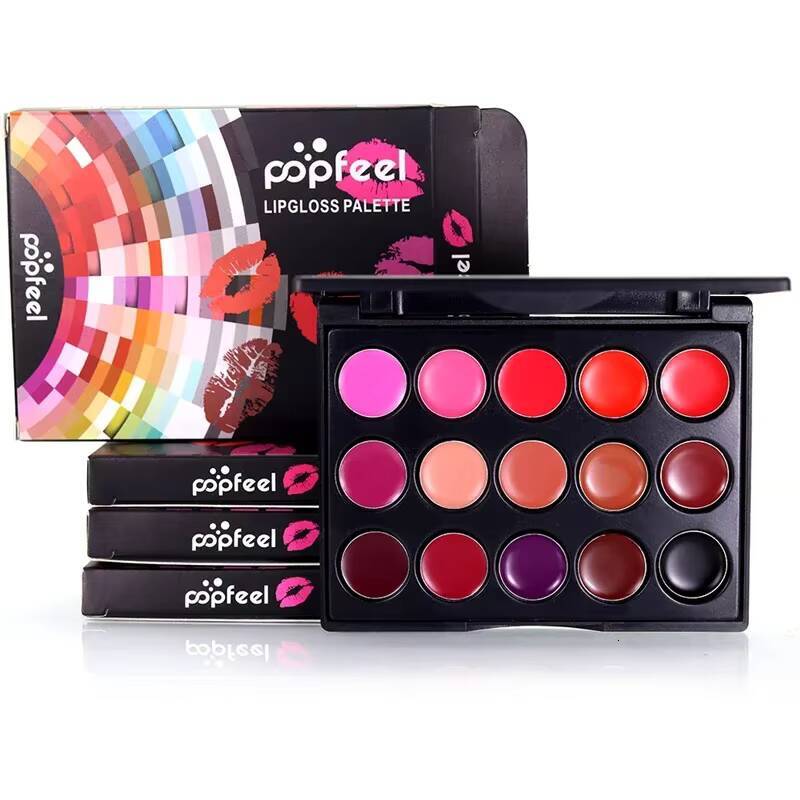 Matte Lipstick Palette Matt Pallete Waterproof Moisturizer Cream Smooth Makeup Lasting Lip Stick Set Batom Maquiagem happy