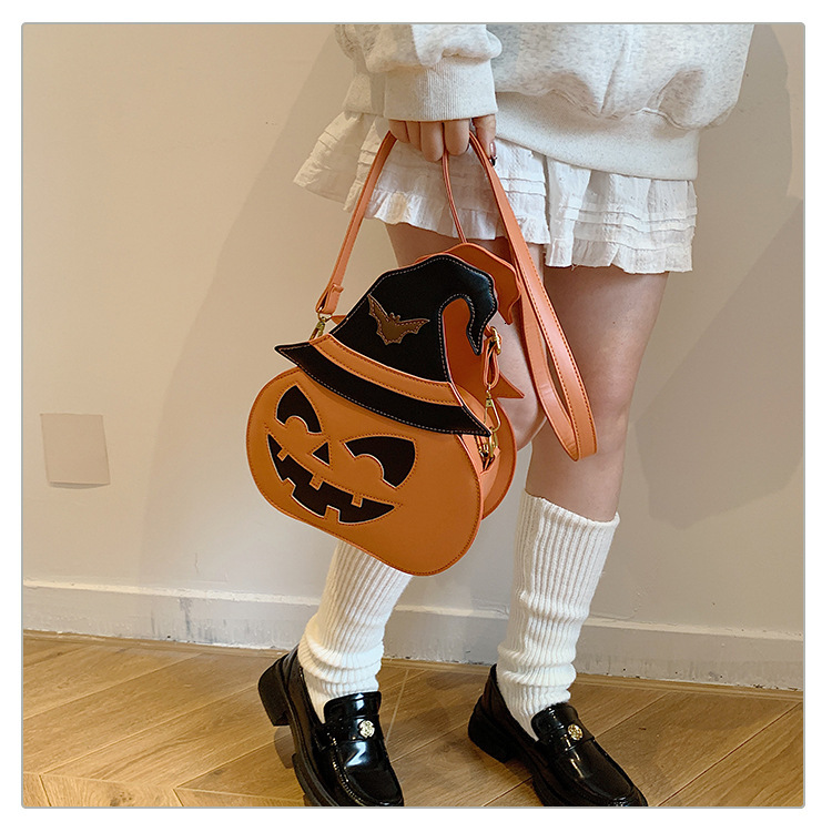 Free Shipping 2025 New Designer Bag Halloween Pumpkin Trendy Women's One Shoulder Handbag Fashion High Quality Shopping Bag
