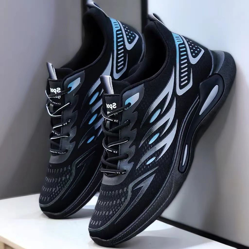 designer running shoes mens trainers thick-soles sneakers breathable mesh fabric durable soft sole outdoor sports unisex daily low-top mens shoes