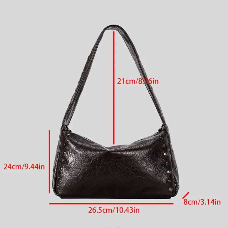 New Motorcycle Armpit Bag With FAshion And Personalized Design Oil Wax Leather Shoulder Bag Handbag Crossbody Bag Z250617