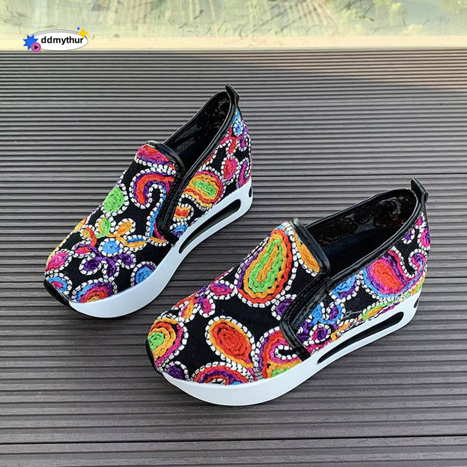 Summer Walking Sandals For Women Women'S Floral Embroidered Mesh Sneakers Breathable Spring And Insulated Casual Shoes ddmythur