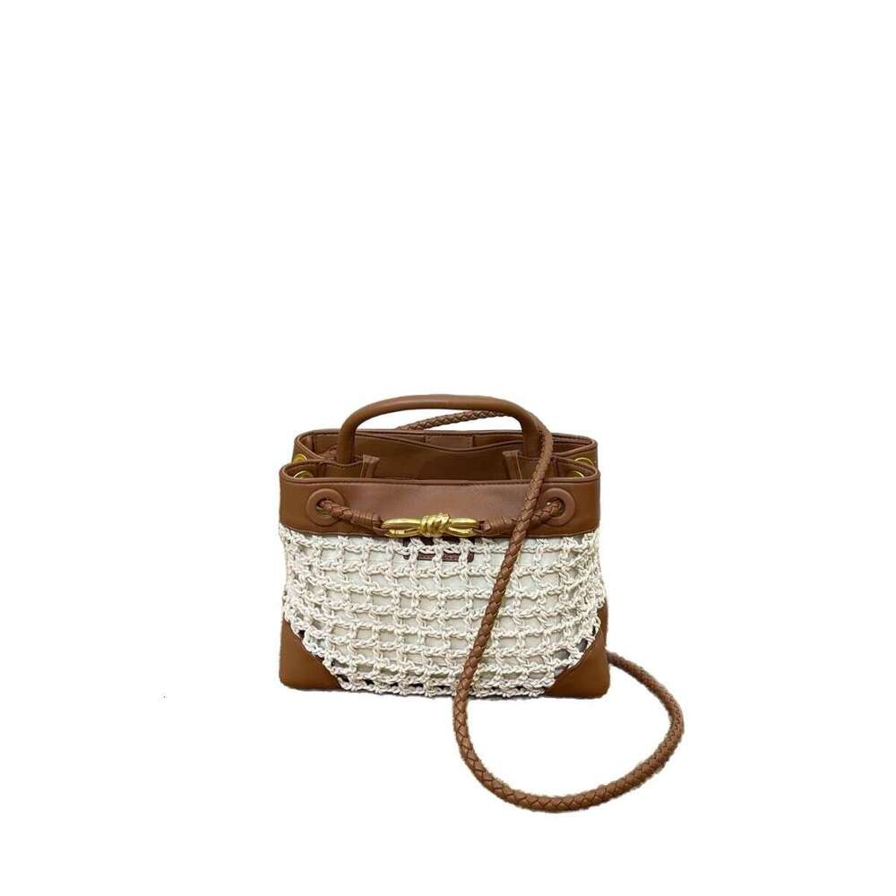 Old Money Style Minimalist Cowhide Andiao Woven Large Capacity Commuter Tote Bowknot Single Shoulder Crossbody Women s Bag