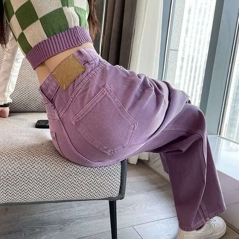 Trousers Wide Leg Loosefit Womens Jeans Solid Color Cowboy Pants for Woman Aesthetic Spring Top Selling Streetwear Baggy A R Z