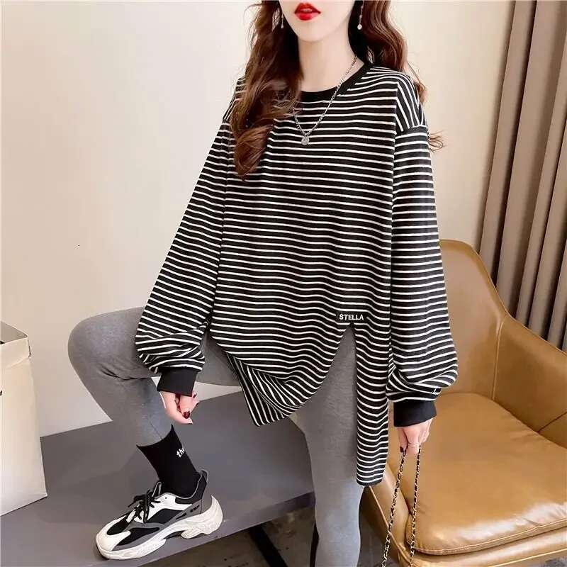 Woman Tops Loose Sweatshirt for Women Long Sleeve Baggy Pullover Round Neck Korean Clothing Emo Kpop Basic New In Y 2k Vintage E