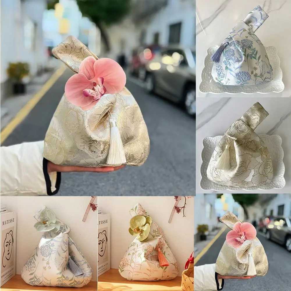 Temperament Lunch Bag Storage Bags Small Item Pouch Cheongsam Accessories New Chinese Style Handbag Tassel Knot Wrist Bag Z250617