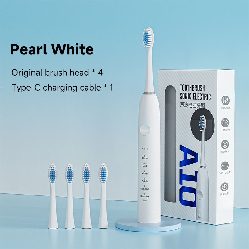 Soft Bristle Rechargeable Automatic Metal Shaft 18-Speed Electric Toothbrush Couple Model For Adults