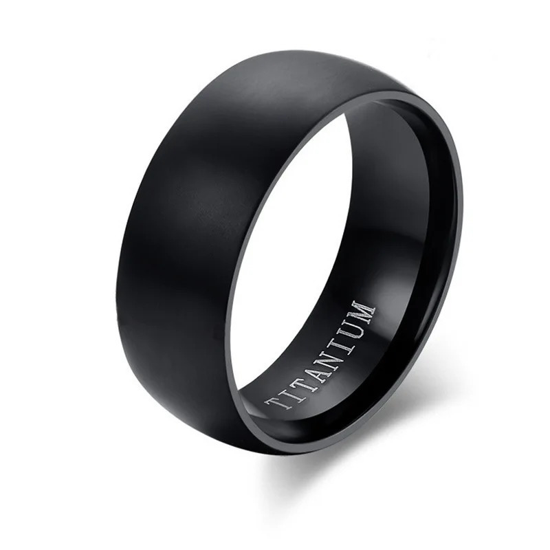 Classic Men Stainless Steel Rings Black Solid Simple Vintage Rings For Men Wedding Bands Christmas Party Jewelry Gift Wholesale 250616