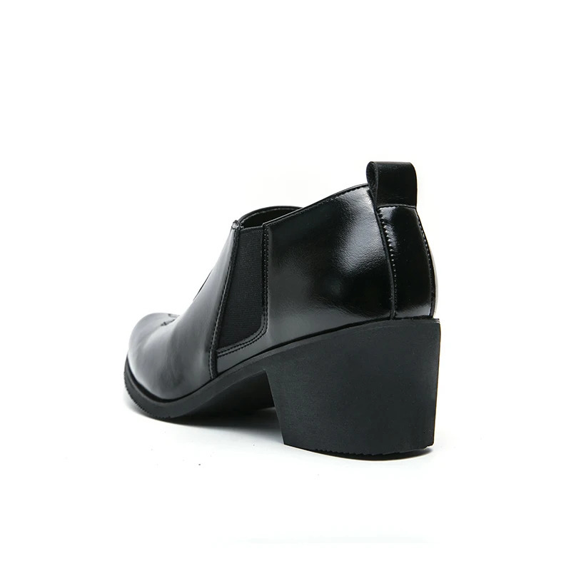 Men Heightened Shoes 6cm High Heels High Quality Leather Shoes Business Party Dress Wedding Shoes Plus Size Slip-on Casual Shoes 250613