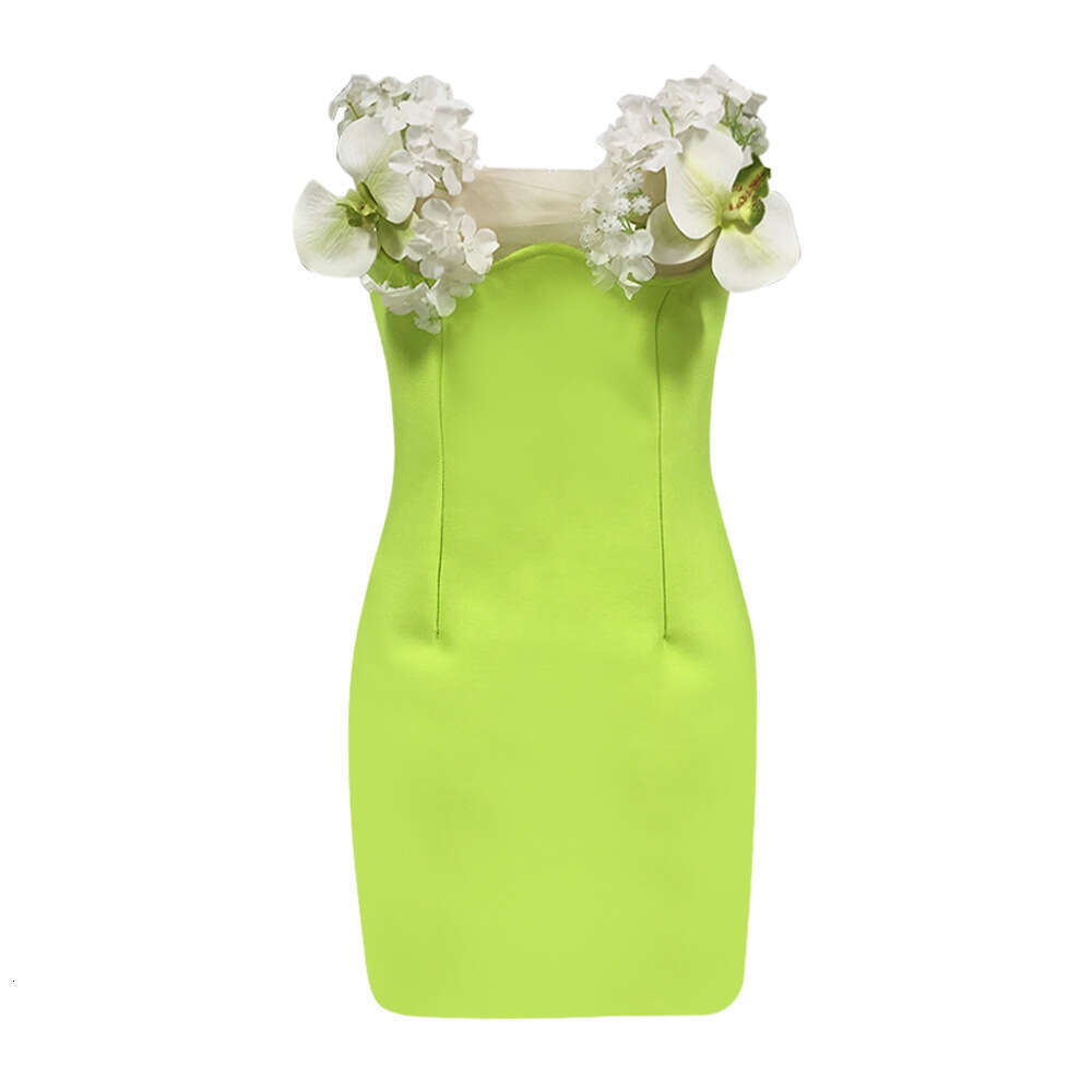 Women's Fashion Summer New Sexy Floral Bandage Tube Top Dress Bodycon Slim Short Skirt Set