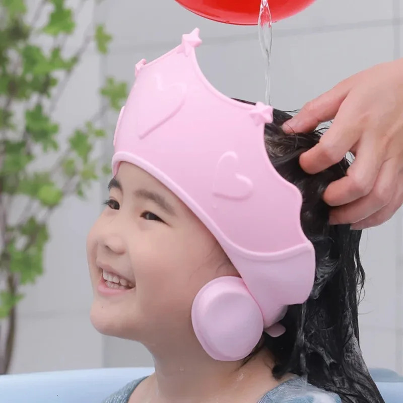 Baby Shower Soft Cap Wash Hat For Kids Ear Protection Safe Children Shampoo Bathing Shower Protect Head Cover 250617