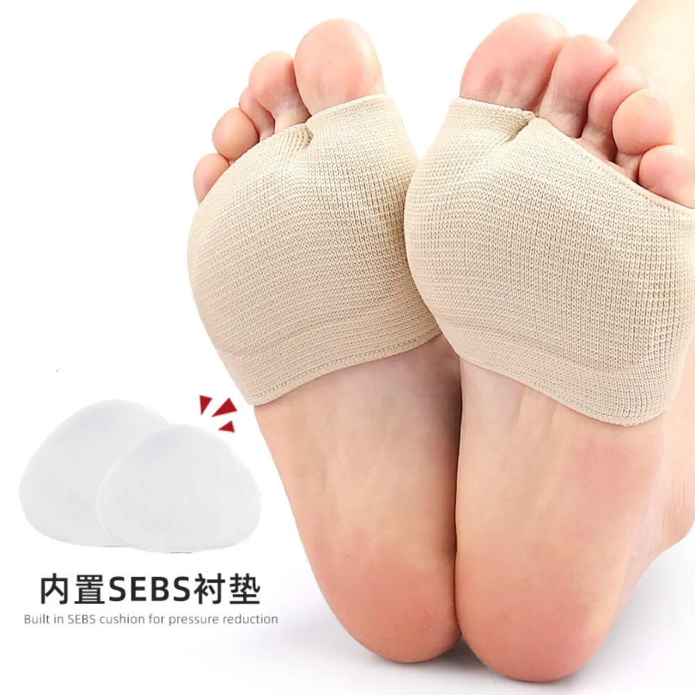 RHBJ 1 Pair Silicone Metatarsal Sleeve Pads Half Toe Bunion Sole Forefoot Gel Pads Cushion Half Sock Prevent Calluses Blisters 250613