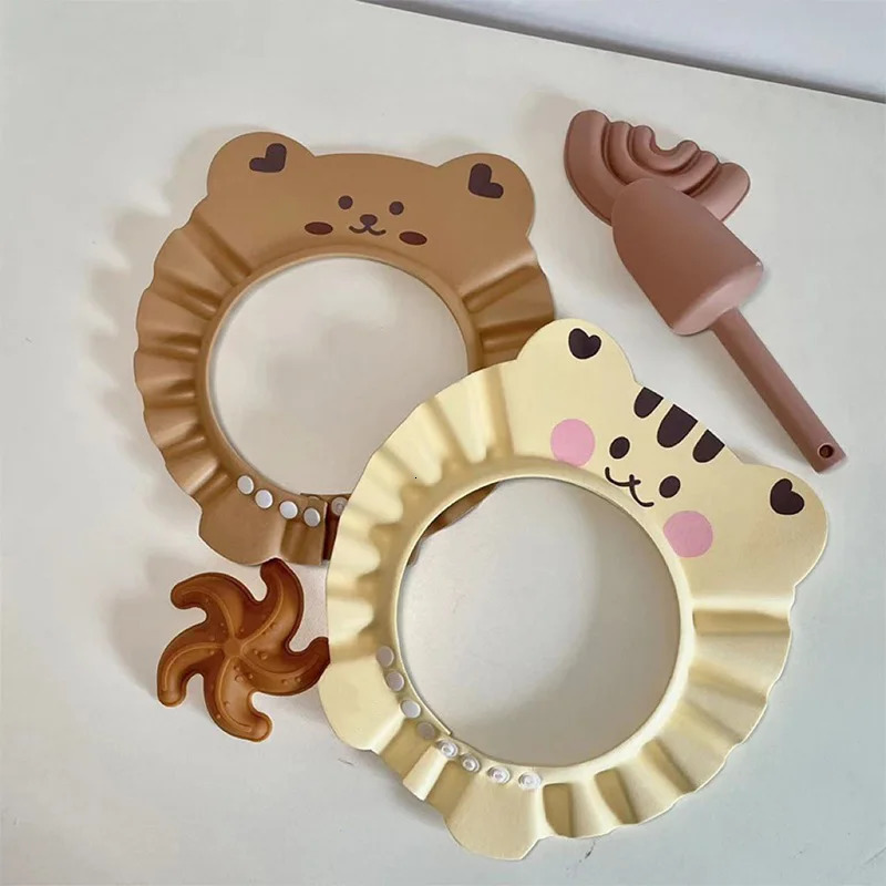 Adjustable Baby Shampoo Shower Cap born Baby Bath Accessories Children Bathing Wash Hair Shield Hat Ear Protection Head Cover 250617