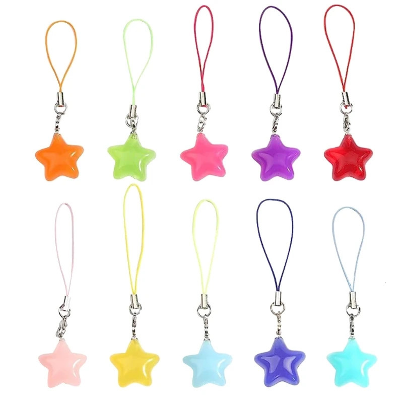Five-Pointed Star Tags Lobster Clasp Pendant for DIY Keychain Jewelry Making F19D 250616