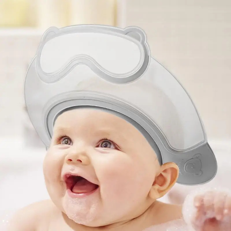 Bath Visor For Toddler Waterproof Adjustable Kids Shower Cap Bathing Accessories For Girls Boys Shampoo Hair Washing 250617