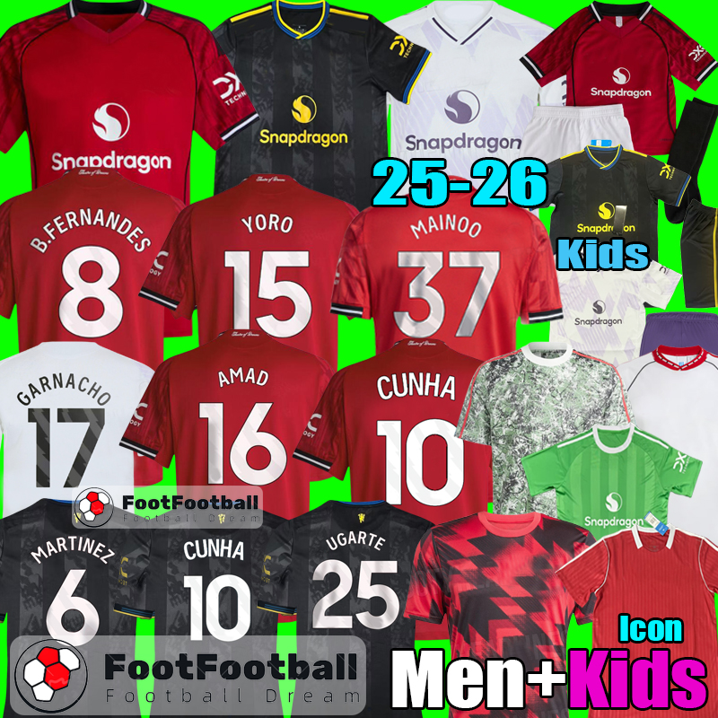 2025 CUNHA DE LIGT HOJLUND MAINOO MOUNT Man football shirt Soccer Jersey unitedjersey MARTINEZ CASEMIRO mAnchEsTeers B. FERNANDES UNTED 24 25 26 kit kids tops