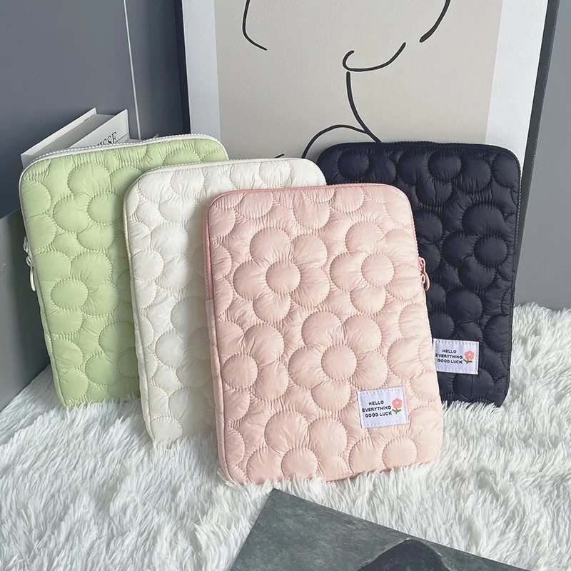 Cute Flower Laptop Sleeve For Ipad11 Air Pro13.3 14 15 16 Dell 15.6 Inch Tablet Bag Protective Laptop Bag 250605
