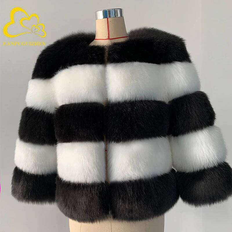 Elegant for Women Autumn and Winter Warm Soft Faux Jacket Female Plush Overcoat Casual Fur Coat