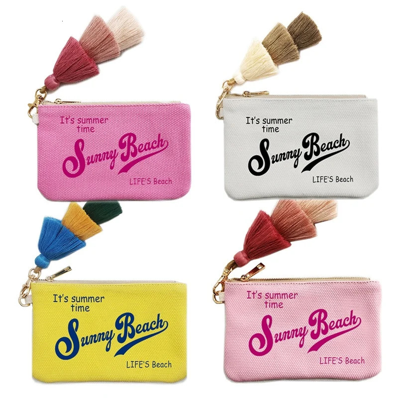 Fashion Solid Customizable Letter Wallets For Women Personality Printing Cotton Clutch Purse Ladies Beach Bag Party Bag 250617