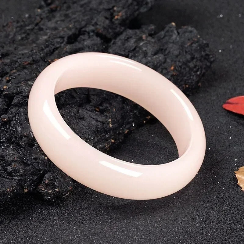 Natural Pink Hetian Jade Bracelets Bangle Fashion Fine Jewelry Making Genuine Jadeite Charm Accessories Amulet Gifts for Women 250616