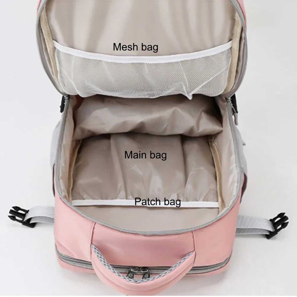 35L Large Capacity Dry Wet Separation Luggage Bag Women Travel Backpack Waterproof USB Charging Port Backpack Laptop School Bags Z250617